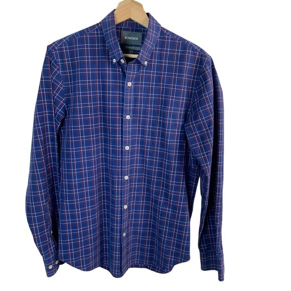 Bonobos Other - BONOBOS Plaid‎ Shirt Mens Medium Slim Fit Button Up Long Sleeve Business Casual